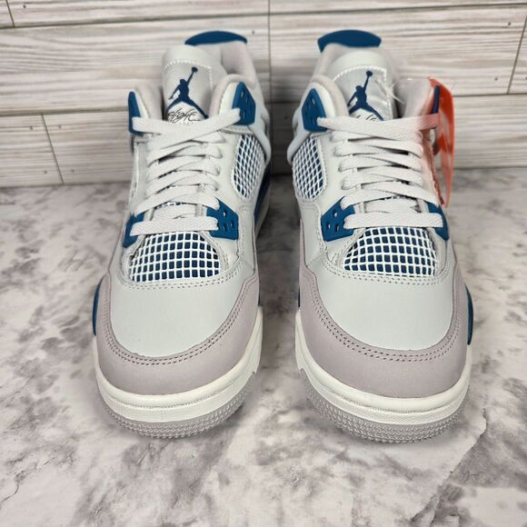 Nike Air Jordan 4 Retro GS Military Blue 2024 Size 7Y or Women's 8.5 HF4281-141 - Picture 3 of 7